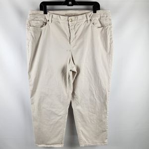 Chico's So Lifting Crop Pants Womens Size 16R Biege Chicos Size 3 (38x23)
